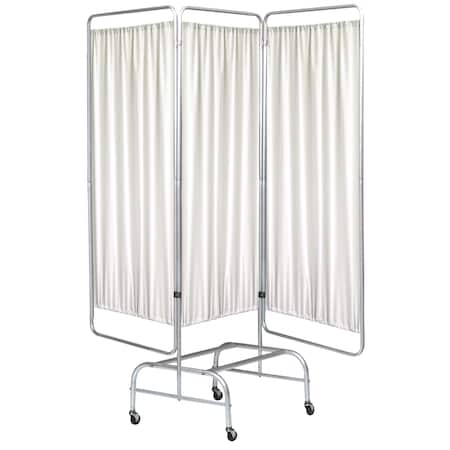 Omnimed 3 Section Mobile King Screen Frame with Casters in Frost 153961-FR